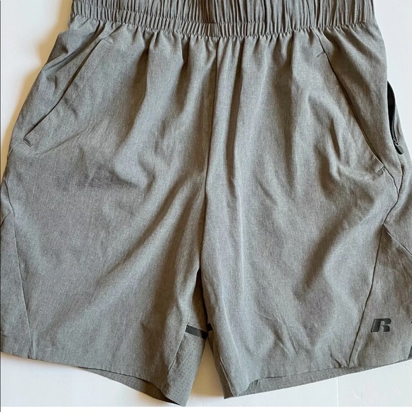 Russell Mens Gray Drawstring Waist Mesh 